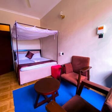 Modern and comfortable guest room at Family Ties Inn lodge in Bagamoyo Tanzania