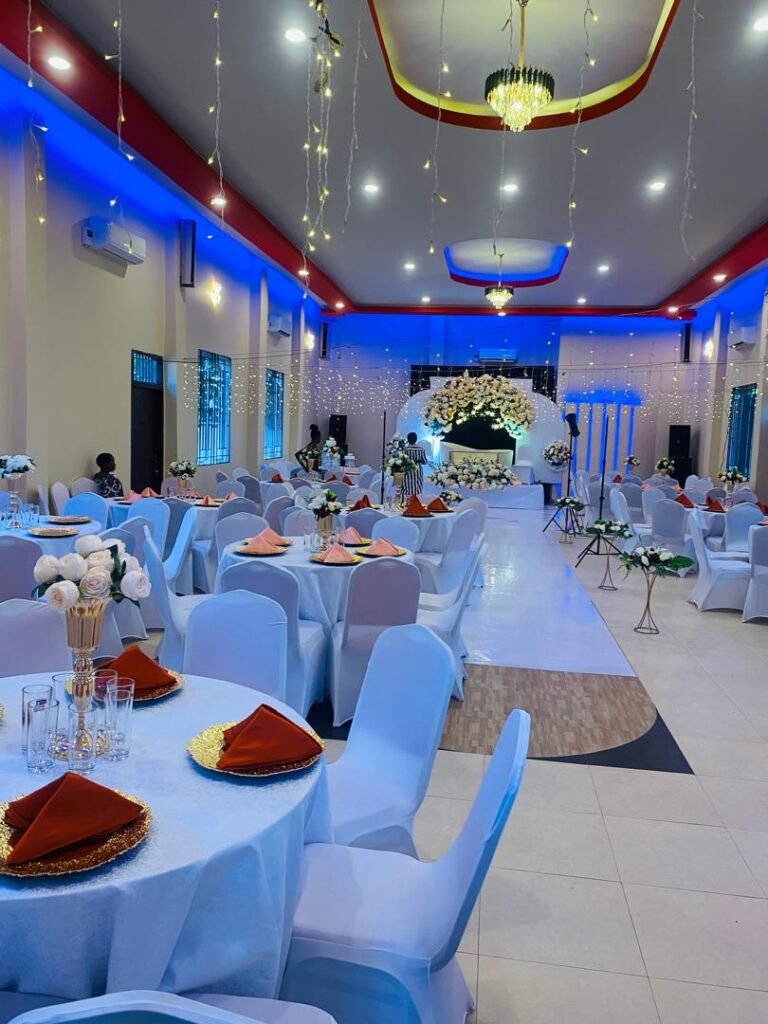 Event venue in Bagamoyo Tanzania at Family Ties Inn hall for weddings and corporate events